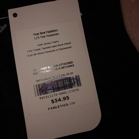 đź’‹SOLDđź’‹Fabletics long sleeve criss cross back - Picture 6 of 7